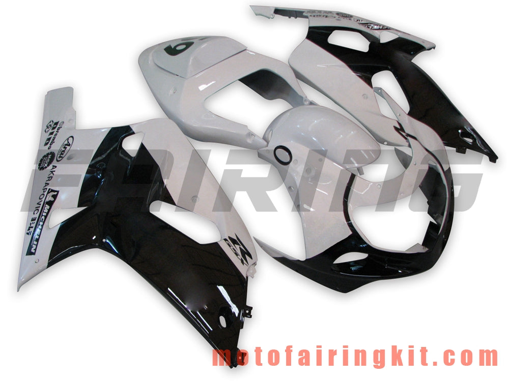 Fairing Kits Fit for GSXR1000 2000 2001 2002 GSXR 1000 00 01 02 Plastic ABS Injection Mold Complete Motorcycle Body Aftermarket Bodywork Frame (White & Black) B072