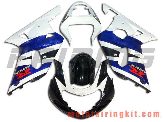 Kits de carenado aptos para GSXR1000 2000 2001 2002 GSXR 1000 00 01 02 Molde de inyección de plástico ABS Carrocería completa para motocicleta Marco de carrocería de posventa (blanco y negro) B081