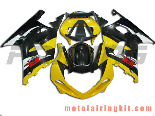 Kits de carenado aptos para GSXR1000 2000 2001 2002 GSXR 1000 00 01 02 Molde de inyección de plástico ABS Carrocería completa para motocicleta Marco de carrocería de posventa (amarillo y negro) B083