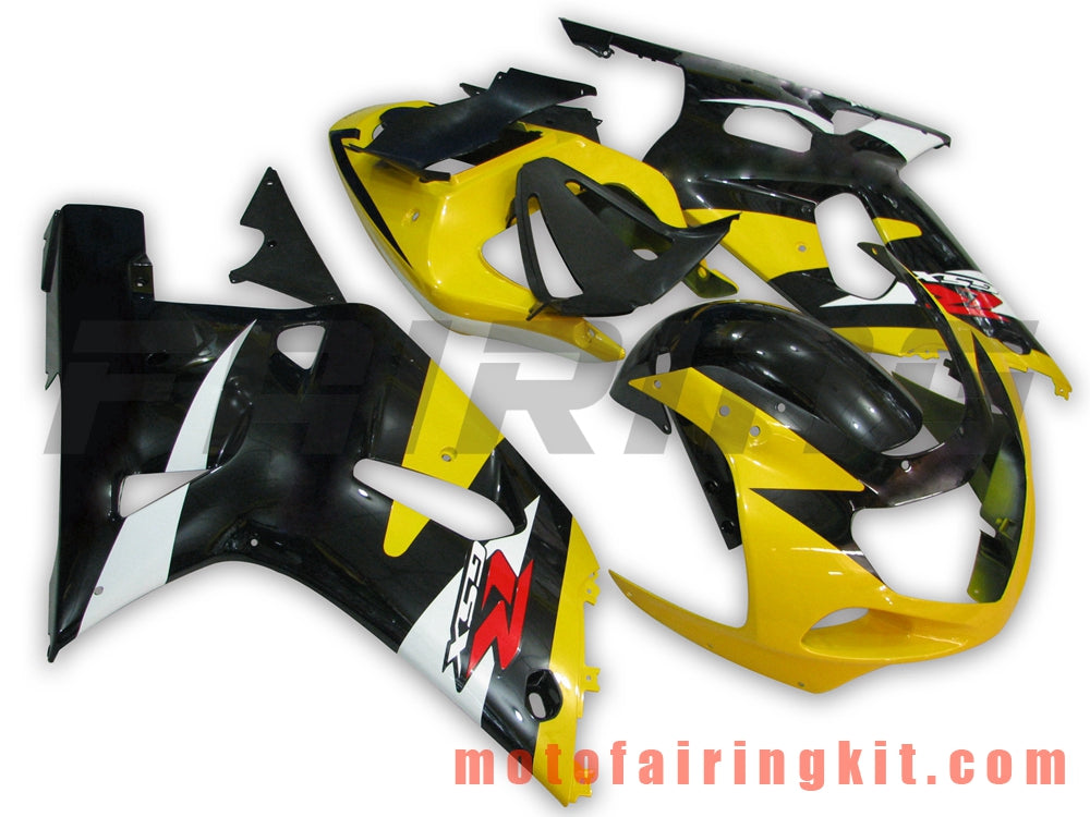 Fairing Kits Fit for GSXR1000 2000 2001 2002 GSXR 1000 00 01 02 Plastic ABS Injection Mold Complete Motorcycle Body Aftermarket Bodywork Frame (Yellow & Black) B083