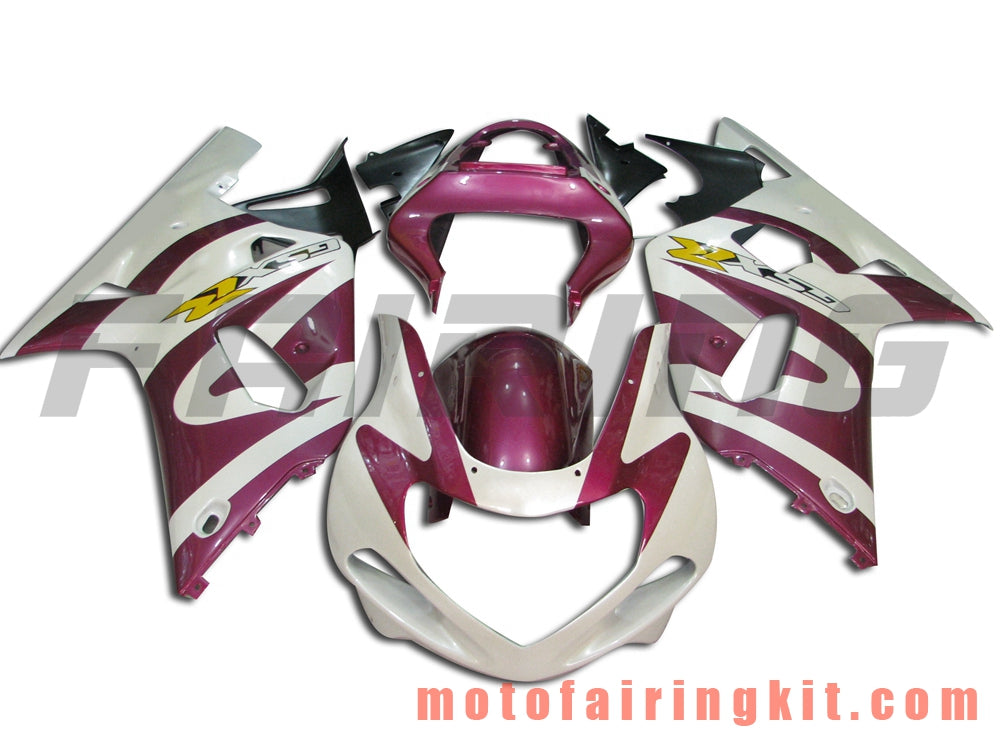 Fairing Kits Fit for GSXR1000 2000 2001 2002 GSXR 1000 00 01 02 Plastic ABS Injection Mold Complete Motorcycle Body Aftermarket Bodywork Frame (Purple & White) B085