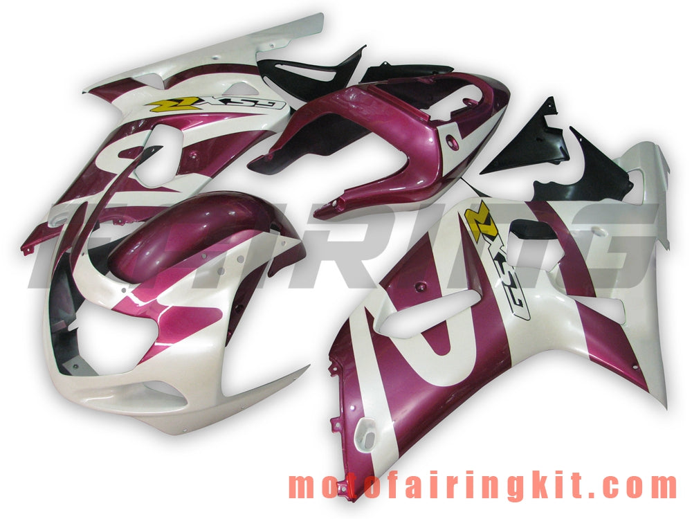 Fairing Kits Fit for GSXR1000 2000 2001 2002 GSXR 1000 00 01 02 Plastic ABS Injection Mold Complete Motorcycle Body Aftermarket Bodywork Frame (Purple & White) B085