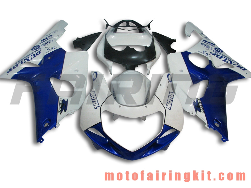 Fairing Kits Fit for GSXR1000 2000 2001 2002 GSXR 1000 00 01 02 Plastic ABS Injection Mold Complete Motorcycle Body Aftermarket Bodywork Frame (White & Blue) B087