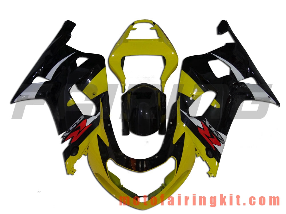 Kits de carenado aptos para GSXR1000 2000 2001 2002 GSXR 1000 00 01 02 Molde de inyección de plástico ABS Carrocería completa para motocicleta Marco de carrocería de posventa (amarillo y negro) B090