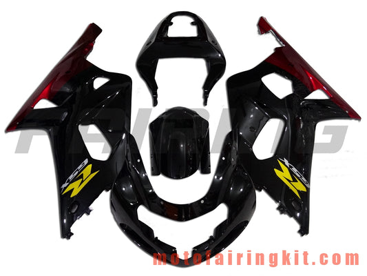 Kits de carenado aptos para GSXR1000 2000 2001 2002 GSXR 1000 00 01 02 Molde de inyección de plástico ABS Carrocería completa para motocicleta Marco de carrocería de posventa (negro y naranja) B093