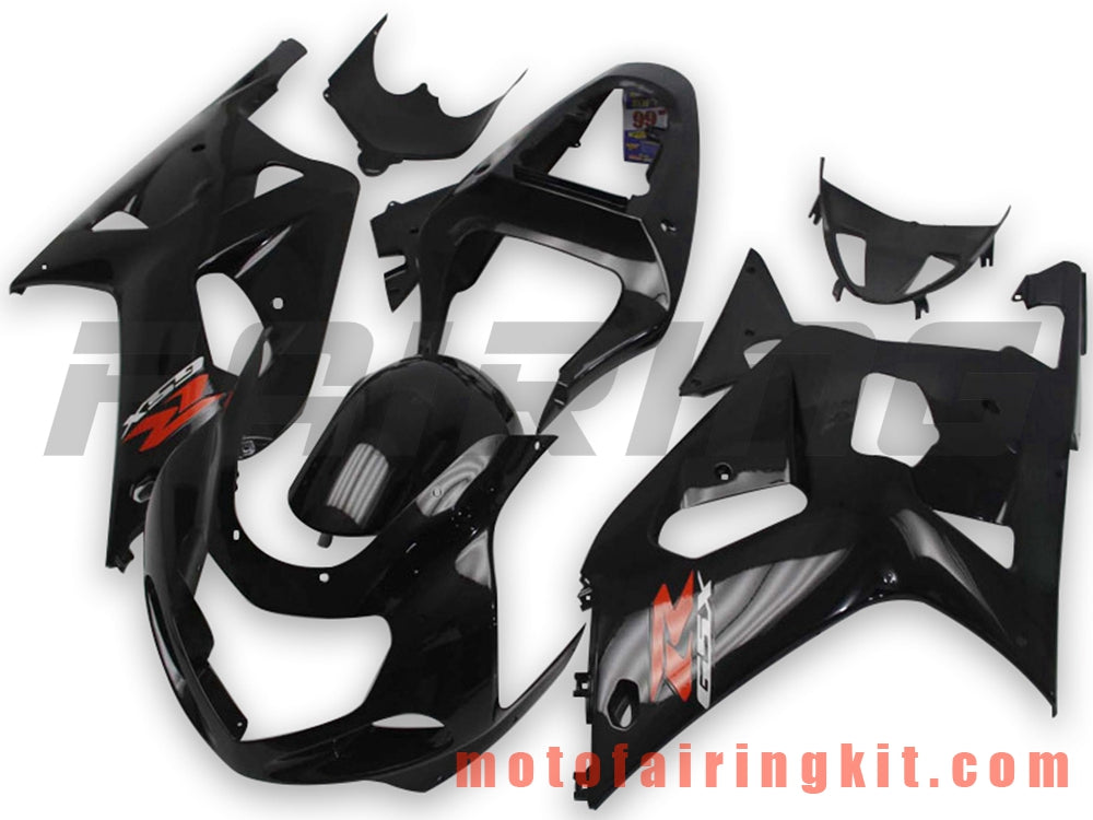 Kits de carenado aptos para GSXR1000 2000 2001 2002 GSXR 1000 00 01 02 Molde de inyección de plástico ABS Carrocería completa para motocicleta Marco de carrocería de posventa (negro) B096