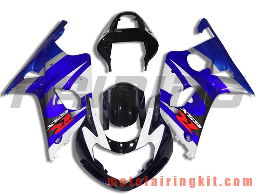 Fairing Kits Fit for GSXR1000 2000 2001 2002 GSXR 1000 00 01 02 Plastic ABS Injection Mold Complete Motorcycle Body Aftermarket Bodywork Frame (Blue & Black) B102