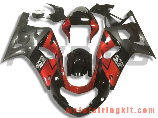 Fairing Kits Fit for GSXR1000 2000 2001 2002 GSXR 1000 00 01 02 Plastic ABS Injection Mold Complete Motorcycle Body Aftermarket Bodywork Frame (Red & Gray) B105