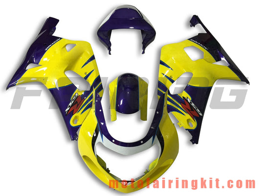 Kits de carenado aptos para GSXR1000 2000 2001 2002 GSXR 1000 00 01 02 Molde de inyección de plástico ABS Carrocería completa para motocicleta Marco de carrocería de posventa (amarillo y morado) B112