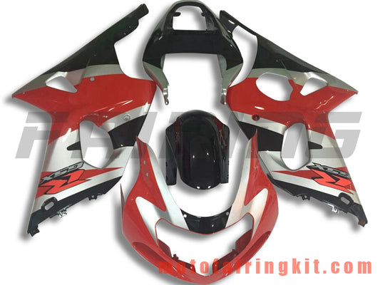 Fairing Kits Fit for GSXR1000 2000 2001 2002 GSXR 1000 00 01 02 Plastic ABS Injection Mold Complete Motorcycle Body Aftermarket Bodywork Frame (Red & Silver) B114