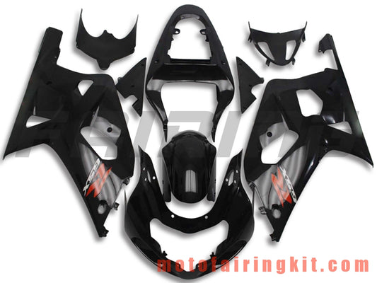 Kits de carenado aptos para GSXR1000 2000 2001 2002 GSXR 1000 00 01 02 Molde de inyección de plástico ABS Carrocería completa para motocicleta Marco de carrocería de posventa (negro) B118