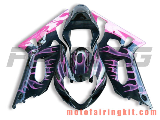 Kits de carenado aptos para GSXR1000 2000 2001 2002 GSXR 1000 00 01 02 Molde de inyección de plástico ABS Carrocería completa para motocicleta Marco de carrocería de posventa (rosa y negro) B122