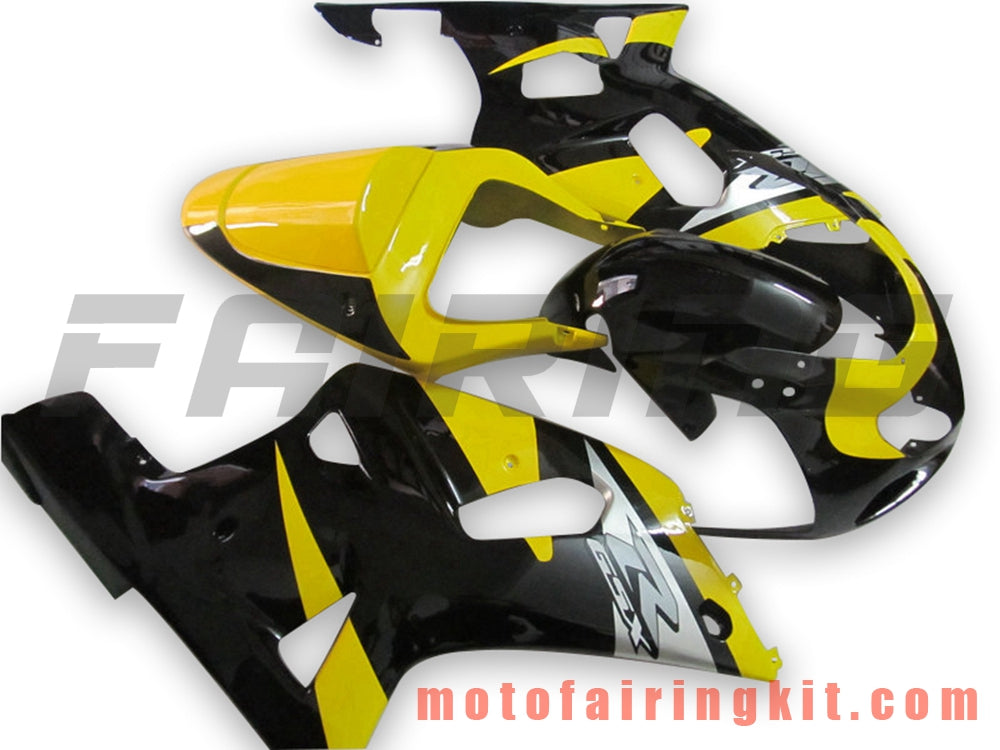 Kits de carenado aptos para GSXR1000 2000 2001 2002 GSXR 1000 00 01 02 Molde de inyección de plástico ABS Carrocería completa para motocicleta Marco de carrocería de posventa (negro y amarillo) B124