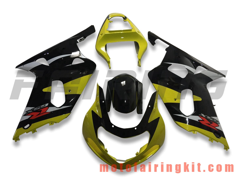 Kits de carenado aptos para GSXR1000 2000 2001 2002 GSXR 1000 00 01 02 Molde de inyección de plástico ABS Carrocería completa para motocicleta Marco de carrocería de posventa (amarillo y negro) B129