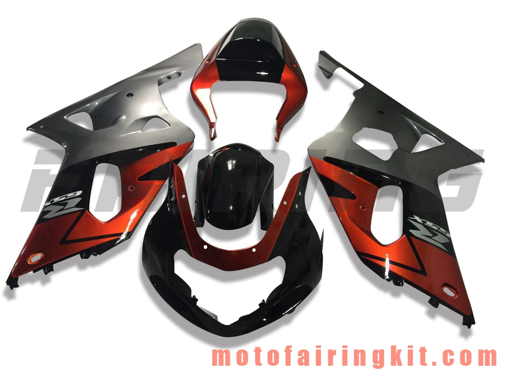 Kits de carenado aptos para GSXR1000 2000 2001 2002 GSXR 1000 00 01 02 Molde de inyección de plástico ABS Carrocería completa para motocicleta Marco de carrocería de posventa (naranja y gris) B130