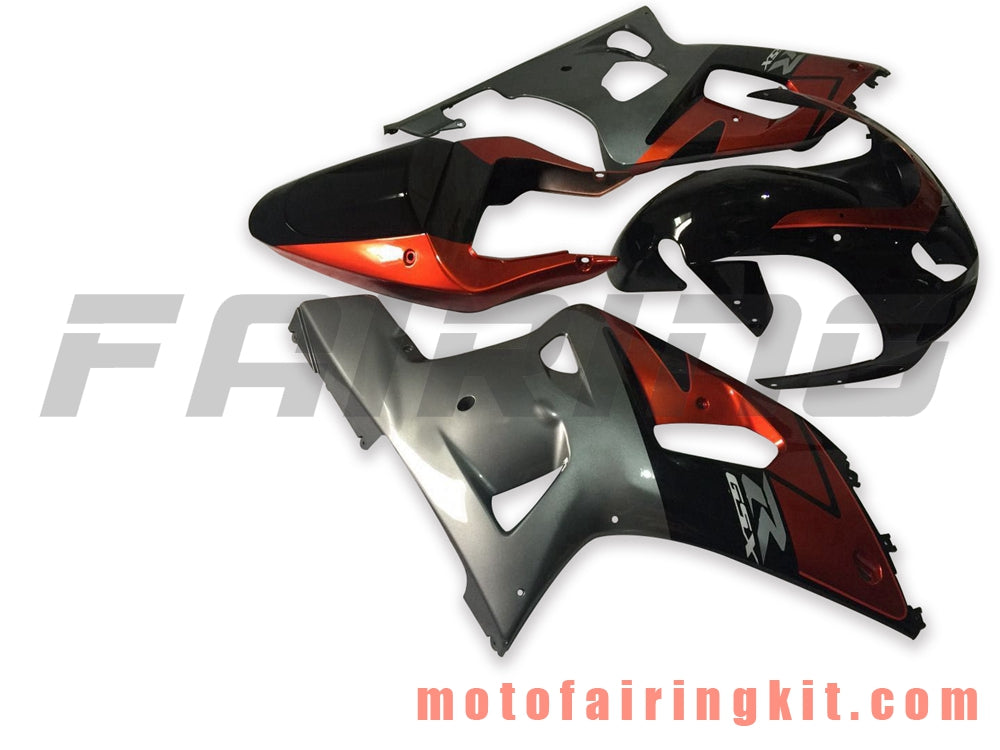 Kits de carenado aptos para GSXR1000 2000 2001 2002 GSXR 1000 00 01 02 Molde de inyección de plástico ABS Carrocería completa para motocicleta Marco de carrocería de posventa (naranja y gris) B130