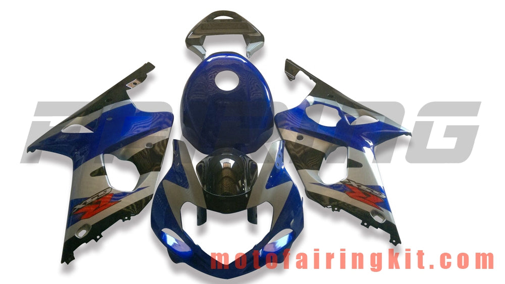 Kits de carenado aptos para GSXR1000 2000 2001 2002 GSXR 1000 00 01 02 Molde de inyección de plástico ABS Carrocería completa para motocicleta Marco de carrocería de posventa (azul y negro) B132