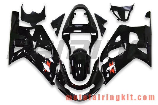 Fairing Kits Fit for GSXR1000 2000 2001 2002 GSXR 1000 00 01 02 Plastic ABS Injection Mold Complete Motorcycle Body Aftermarket Bodywork Frame (Black) B134