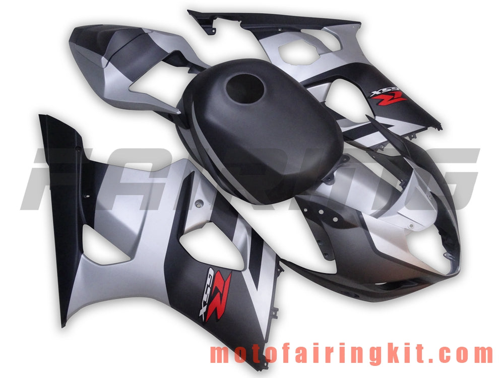 Fairing Kits Fit for GSXR1000 K3 2003 2004 GSXR 1000 GSX R1000 K3 03 04 Plastic ABS Injection Mold Complete Motorcycle Body Aftermarket Bodywork Frame (Silver & Black) B001