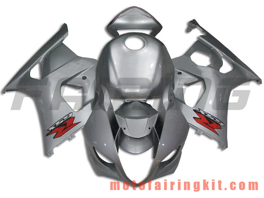 Fairing Kits Fit for GSXR1000 K3 2003 2004 GSXR 1000 GSX R1000 K3 03 04 Plastic ABS Injection Mold Complete Motorcycle Body Aftermarket Bodywork Frame (Silver) B003