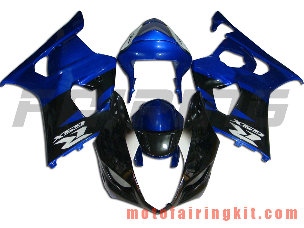 フェアリングキット GSXR1000 K3 2003 2004 GSXR 1000 GSX R1000 K3 03 04 プラスチック ABS 射出成型 完全なオートバイボディ アフターマーケットボディワークフレーム (ブラック &amp; ブルー) B011