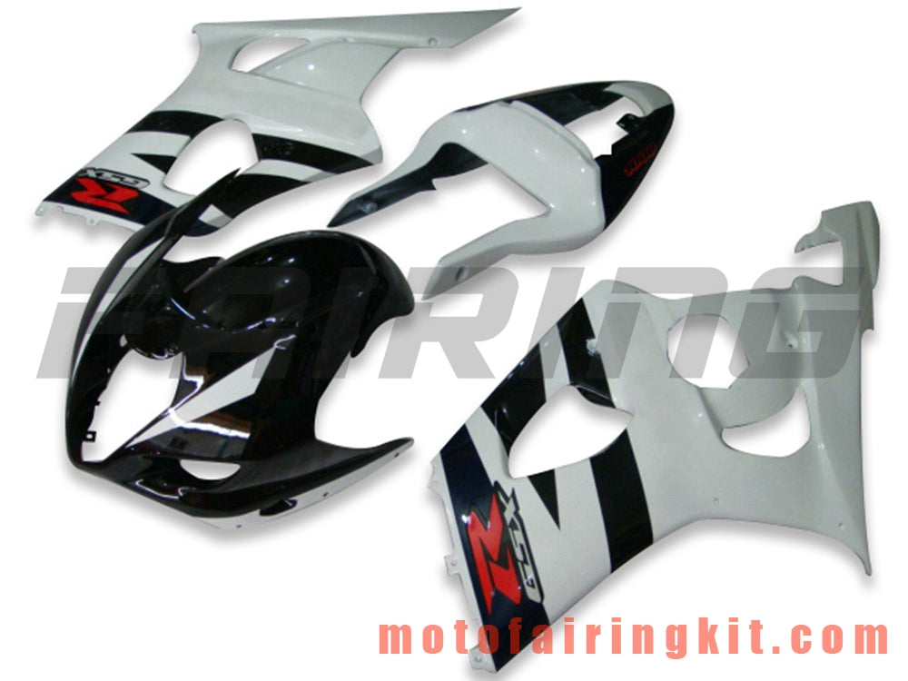 Fairing Kits Fit for GSXR1000 K3 2003 2004 GSXR 1000 GSX R1000 K3 03 04 Plastic ABS Injection Mold Complete Motorcycle Body Aftermarket Bodywork Frame (White & Black) B012