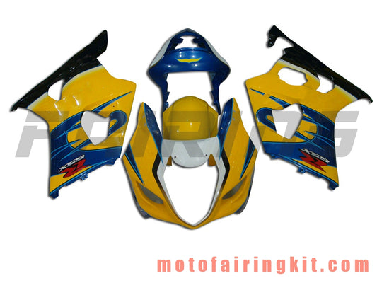 Kits de carenado aptos para GSXR1000 K3 2003 2004 GSXR 1000 GSX R1000 K3 03 04 Molde de inyección de plástico ABS Carrocería completa para motocicleta Carrocería del mercado de accesorios Marco (amarillo y azul) B013