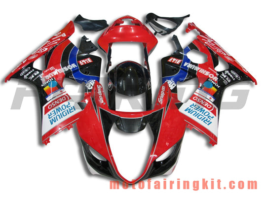 フェアリングキット GSXR1000 K3 2003 2004 GSXR 1000 GSX R1000 K3 03 04 プラスチック ABS 射出成型 完全なオートバイボディ アフターマーケットボディワークフレーム (レッド &amp; ブラック) B017