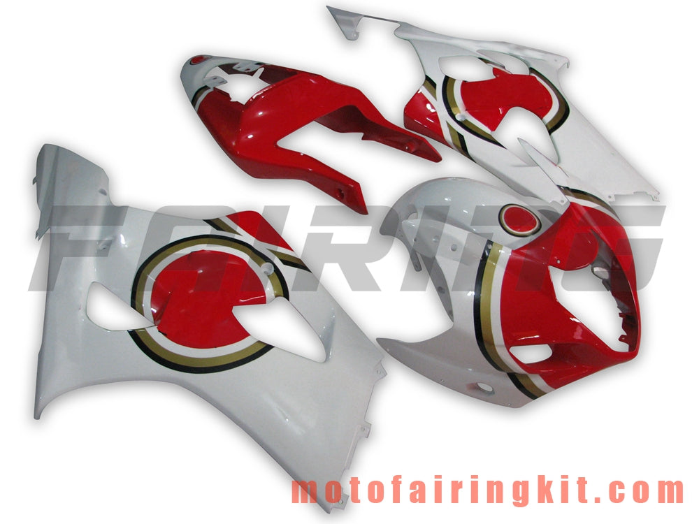 Fairing Kits Fit for GSXR1000 K3 2003 2004 GSXR 1000 GSX R1000 K3 03 04 Plastic ABS Injection Mold Complete Motorcycle Body Aftermarket Bodywork Frame (Red & White) B020