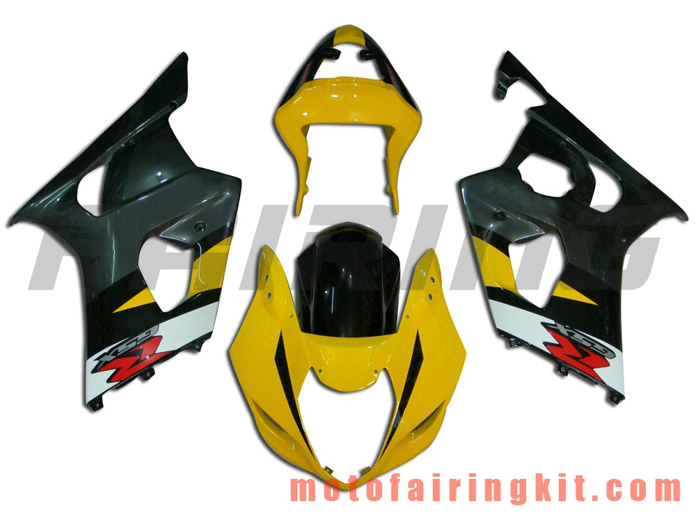 Kits de carenado aptos para GSXR1000 K3 2003 2004 GSXR 1000 GSX R1000 K3 03 04 Molde de inyección de plástico ABS Carrocería completa para motocicleta Marco de carrocería de posventa (amarillo y gris) B023