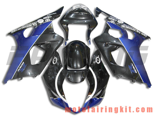 Fairing Kits Fit for GSXR1000 K3 2003 2004 GSXR 1000 GSX R1000 K3 03 04 Plastic ABS Injection Mold Complete Motorcycle Body Aftermarket Bodywork Frame (Black & Blue) B027