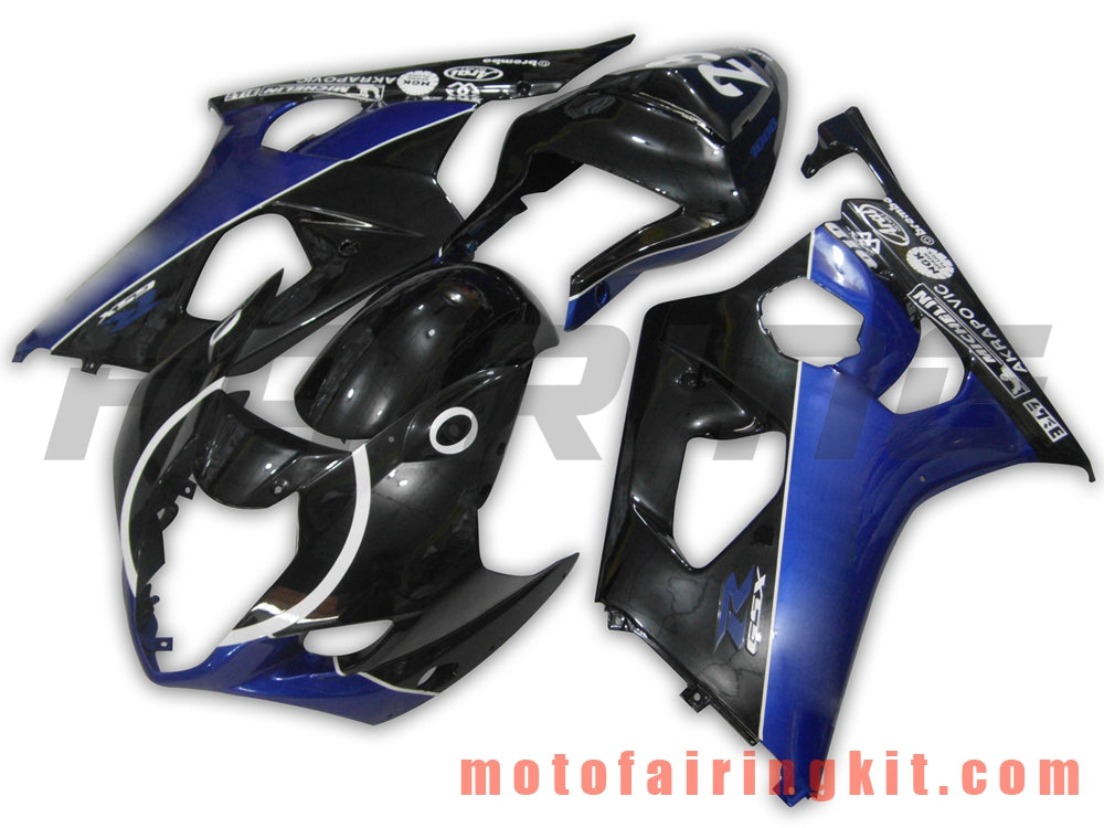 Kits de carenado aptos para GSXR1000 K3 2003 2004 GSXR 1000 GSX R1000 K3 03 04 Molde de inyección de plástico ABS Carrocería completa para motocicleta Marco de carrocería de posventa (negro y azul) B027