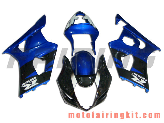 Fairing Kits Fit for GSXR1000 K3 2003 2004 GSXR 1000 GSX R1000 K3 03 04 Plastic ABS Injection Mold Complete Motorcycle Body Aftermarket Bodywork Frame (Blue & Black) B028