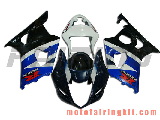 Kits de carenado aptos para GSXR1000 K3 2003 2004 GSXR 1000 GSX R1000 K3 03 04 Molde de inyección de plástico ABS Carrocería completa para motocicleta Marco de carrocería de posventa (negro y azul) B029