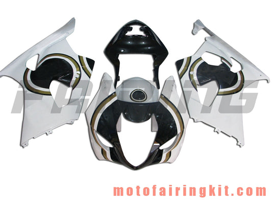 Fairing Kits Fit for GSXR1000 K3 2003 2004 GSXR 1000 GSX R1000 K3 03 04 Plastic ABS Injection Mold Complete Motorcycle Body Aftermarket Bodywork Frame (White & Black) B033