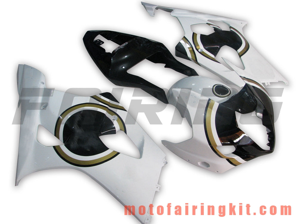 Fairing Kits Fit for GSXR1000 K3 2003 2004 GSXR 1000 GSX R1000 K3 03 04 Plastic ABS Injection Mold Complete Motorcycle Body Aftermarket Bodywork Frame (White & Black) B033