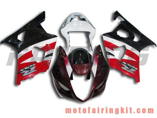 Kits de carenado aptos para GSXR1000 K3 2003 2004 GSXR 1000 GSX R1000 K3 03 04 Molde de inyección de plástico ABS Carrocería completa para motocicleta Marco de carrocería de posventa (rojo y blanco) B037