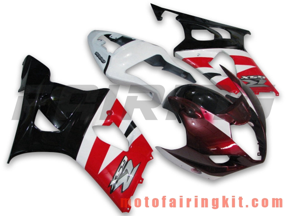 Kits de carenado aptos para GSXR1000 K3 2003 2004 GSXR 1000 GSX R1000 K3 03 04 Molde de inyección de plástico ABS Carrocería completa para motocicleta Marco de carrocería de posventa (rojo y blanco) B037