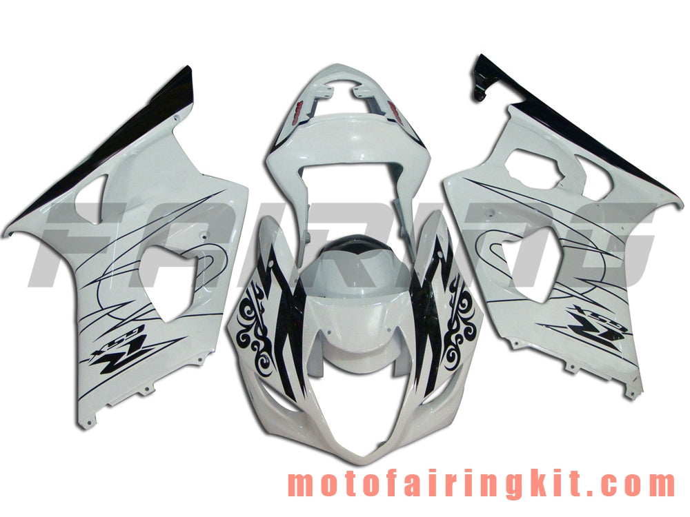 Fairing Kits Fit for GSXR1000 K3 2003 2004 GSXR 1000 GSX R1000 K3 03 04 Plastic ABS Injection Mold Complete Motorcycle Body Aftermarket Bodywork Frame (White & Black) B040