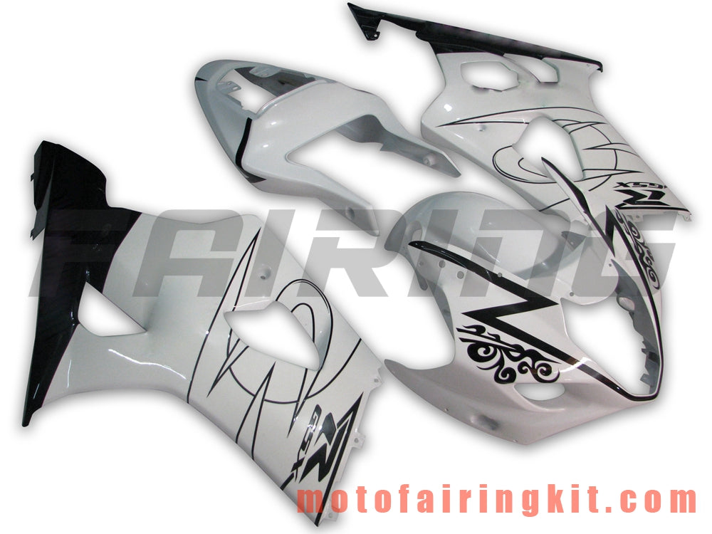 Fairing Kits Fit for GSXR1000 K3 2003 2004 GSXR 1000 GSX R1000 K3 03 04 Plastic ABS Injection Mold Complete Motorcycle Body Aftermarket Bodywork Frame (White & Black) B041