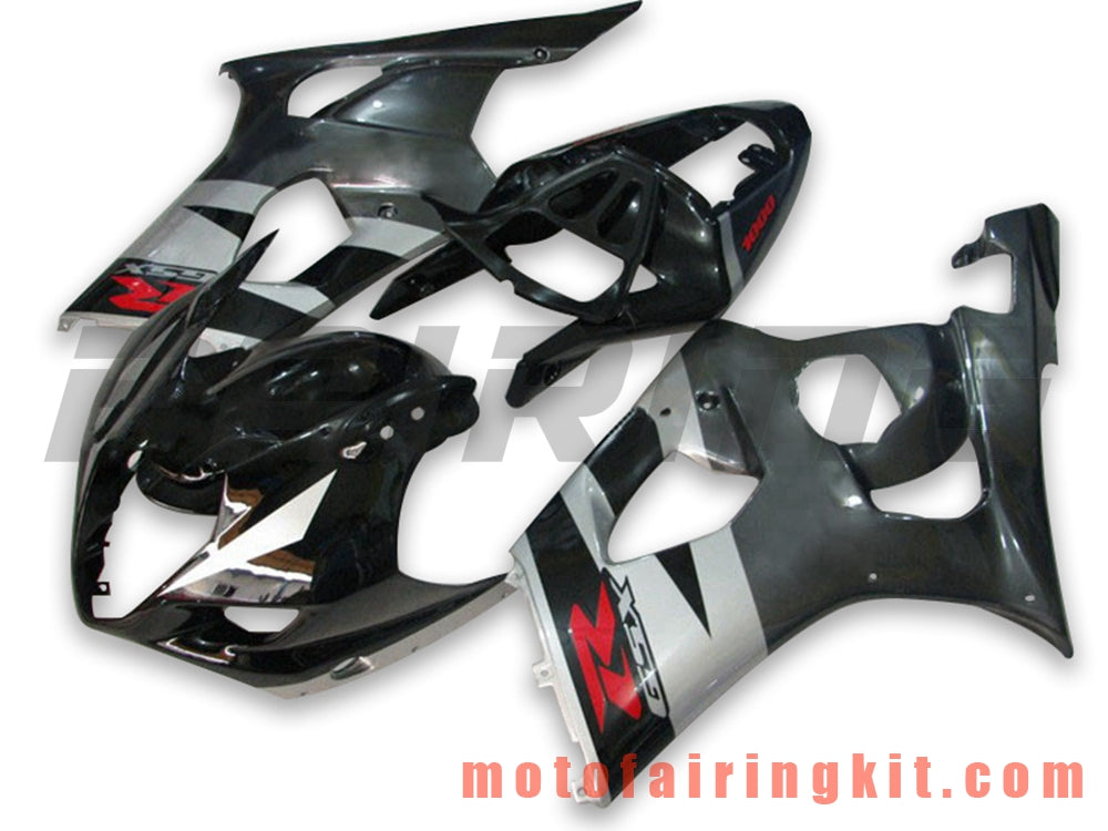 Fairing Kits Fit for GSXR1000 K3 2003 2004 GSXR 1000 GSX R1000 K3 03 04 Plastic ABS Injection Mold Complete Motorcycle Body Aftermarket Bodywork Frame (Silver & Gray) B042