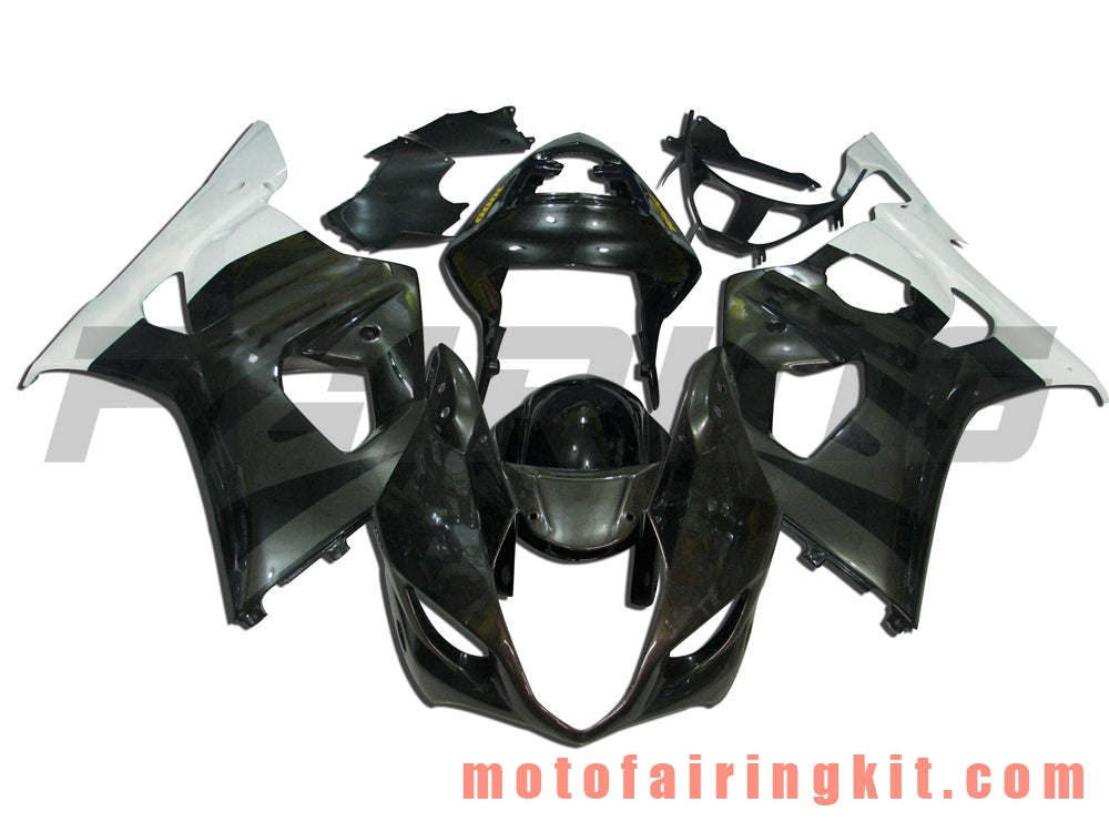 Fairing Kits Fit for GSXR1000 K3 2003 2004 GSXR 1000 GSX R1000 K3 03 04 Plastic ABS Injection Mold Complete Motorcycle Body Aftermarket Bodywork Frame (Black & White) B044