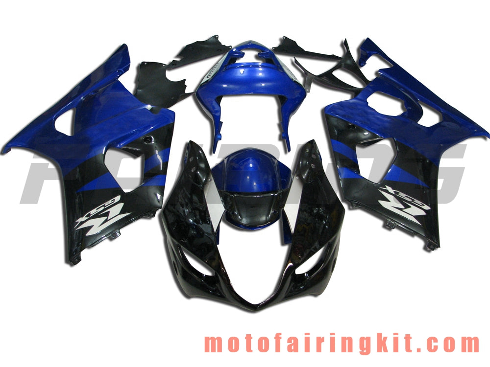 フェアリングキット GSXR1000 K3 2003 2004 GSXR 1000 GSX R1000 K3 03 04 プラスチック ABS 射出成型 完全なオートバイボディ アフターマーケットボディワークフレーム (ブルー &amp; ブラック) B045