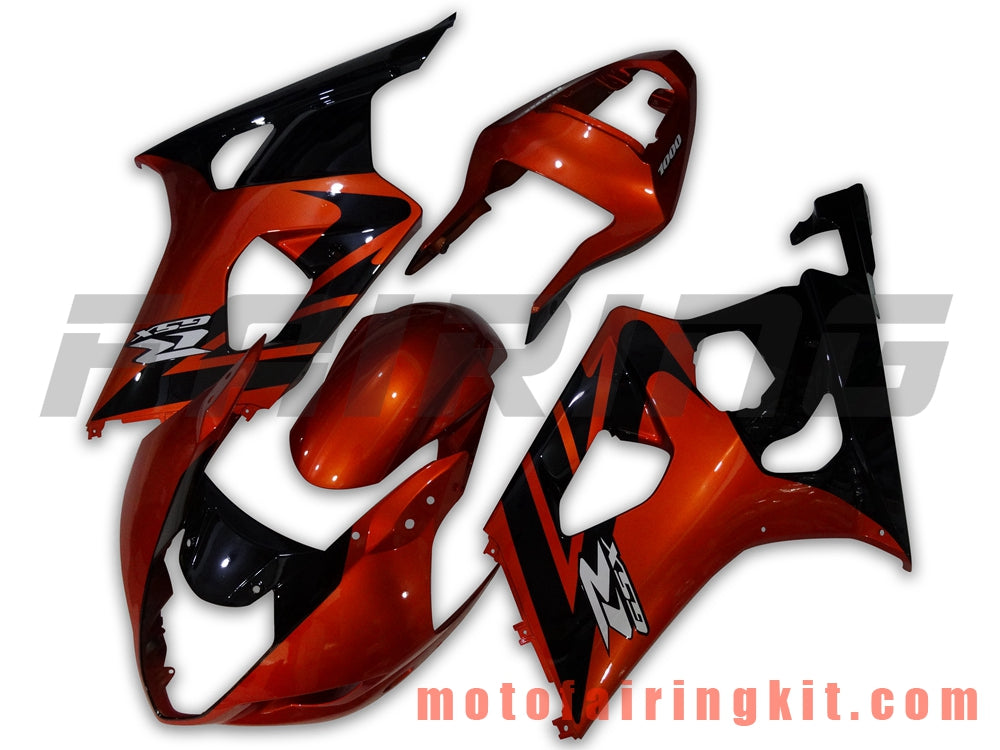 Kits de carenado aptos para GSXR1000 K3 2003 2004 GSXR 1000 GSX R1000 K3 03 04 Molde de inyección de plástico ABS Carrocería completa para motocicleta Marco de carrocería de posventa (rojo y negro) B047