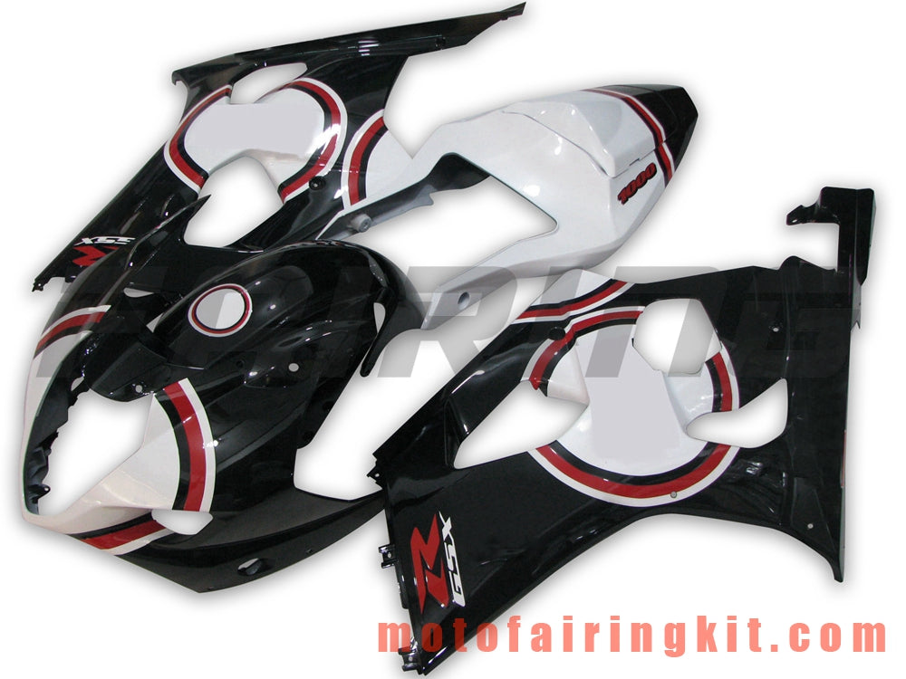 Fairing Kits Fit for GSXR1000 K3 2003 2004 GSXR 1000 GSX R1000 K3 03 04 Plastic ABS Injection Mold Complete Motorcycle Body Aftermarket Bodywork Frame (Black & White) B048