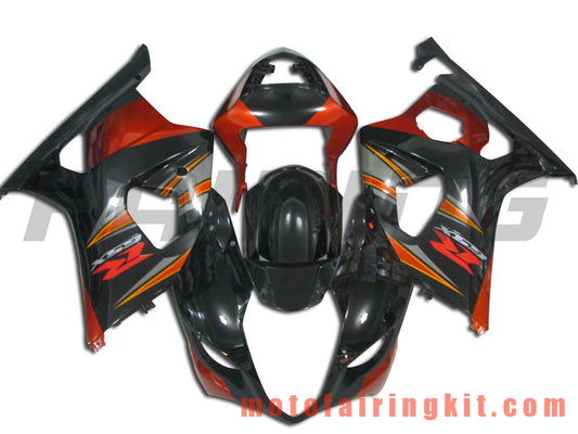 Fairing Kits Fit for GSXR1000 K3 2003 2004 GSXR 1000 GSX R1000 K3 03 04 Plastic ABS Injection Mold Complete Motorcycle Body Aftermarket Bodywork Frame (Black & Red) B052