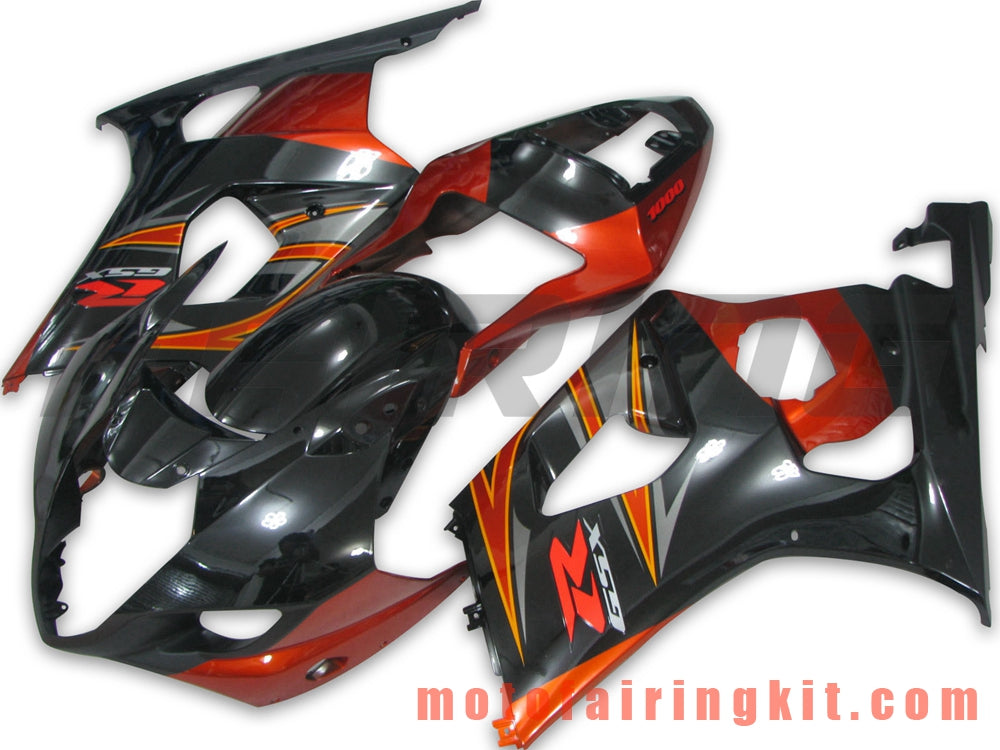 Fairing Kits Fit for GSXR1000 K3 2003 2004 GSXR 1000 GSX R1000 K3 03 04 Plastic ABS Injection Mold Complete Motorcycle Body Aftermarket Bodywork Frame (Black & Red) B052