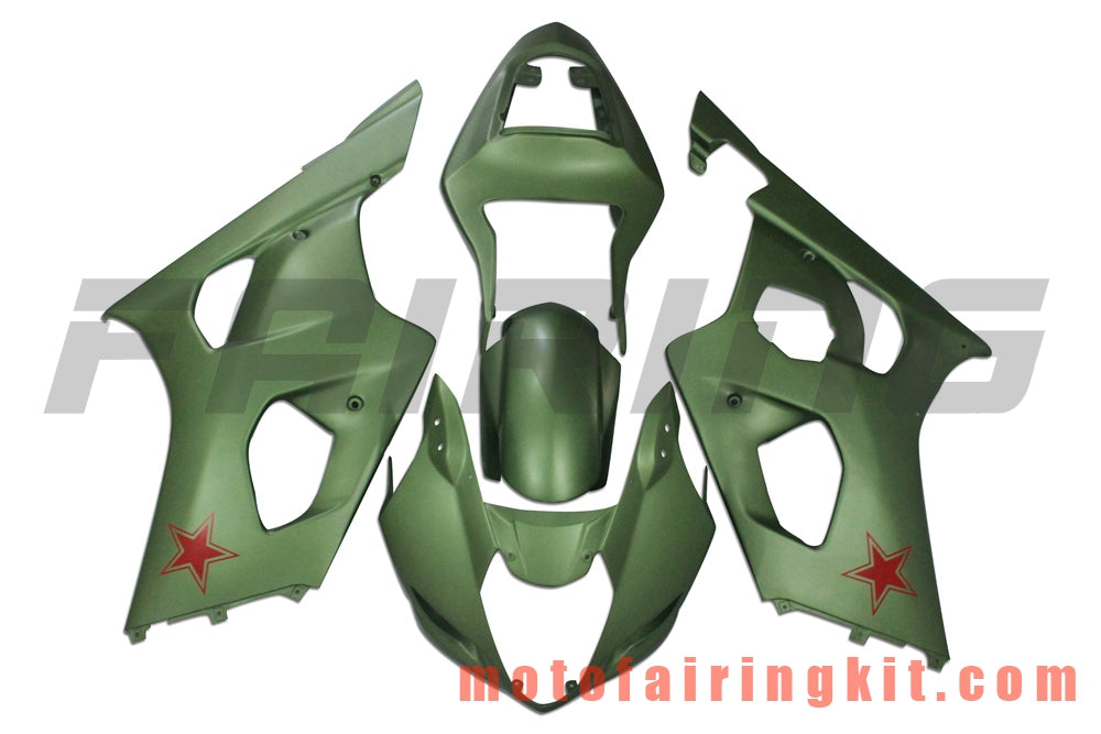 Fairing Kits Fit for GSXR1000 K3 2003 2004 GSXR 1000 GSX R1000 K3 03 04 Plastic ABS Injection Mold Complete Motorcycle Body Aftermarket Bodywork Frame (Green) B053