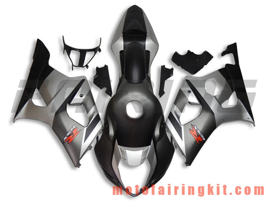 Fairing Kits Fit for GSXR1000 K3 2003 2004 GSXR 1000 GSX R1000 K3 03 04 Plastic ABS Injection Mold Complete Motorcycle Body Aftermarket Bodywork Frame (Gray & Silver) B054