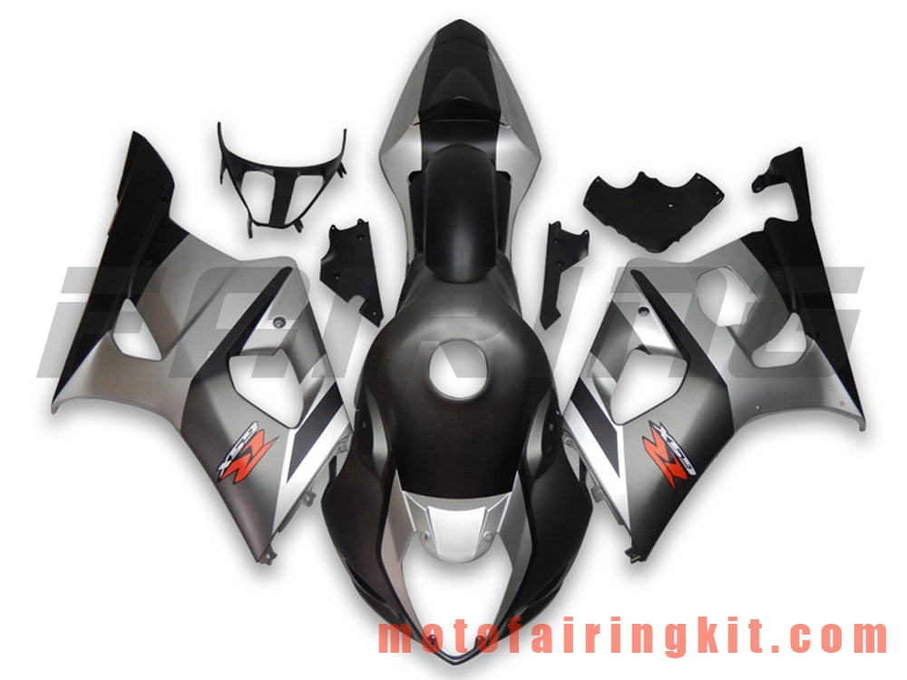 Fairing Kits Fit for GSXR1000 K3 2003 2004 GSXR 1000 GSX R1000 K3 03 04 Plastic ABS Injection Mold Complete Motorcycle Body Aftermarket Bodywork Frame (Gray & Silver) B054